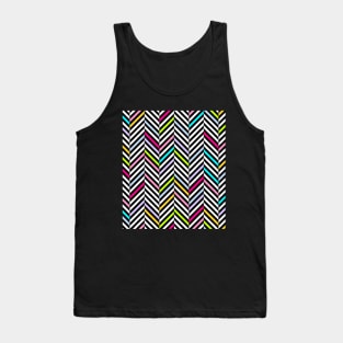 Neon Herringbone Tank Top